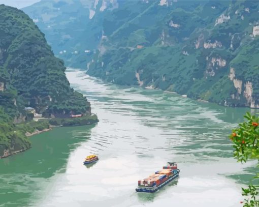 Yangtze River China paint by number