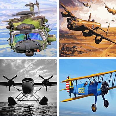 aircrafts painting by numbers