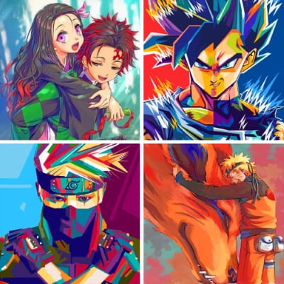 Anime painting by numbers