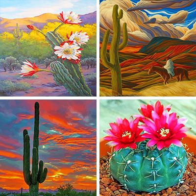 cactus painting by numbers