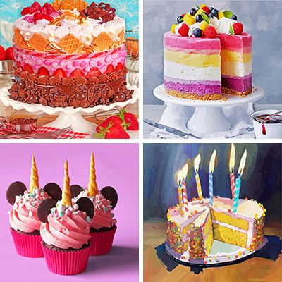 cakes painting by numbers