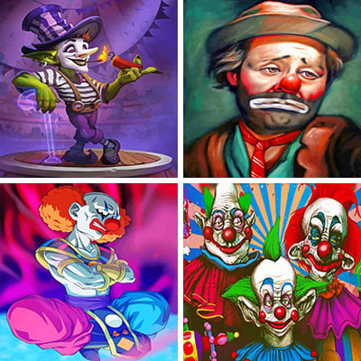 clown painting by numbers