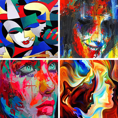 faces painting by numbers
