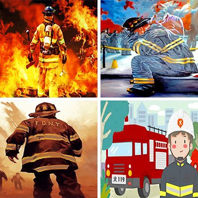 fireman painting by numbers
