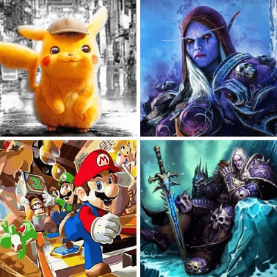 video games painting by numbers
