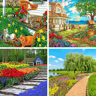 Gardens painting by numbers