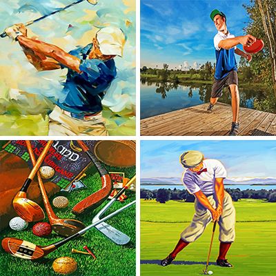 golf painting by numbers