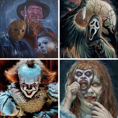 Horror painting by numbers