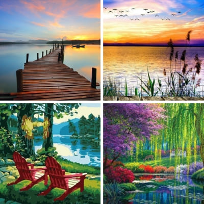 Lakes painting by numbers