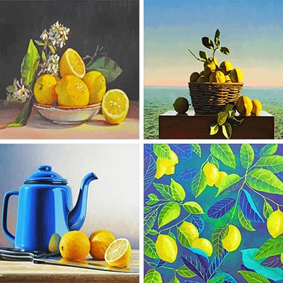 Lemons painting by numbers