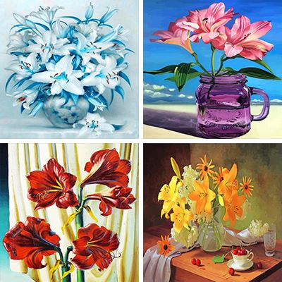 Lilies painting by numbers