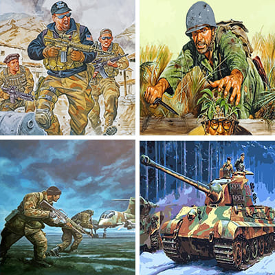 Military painting by numbers