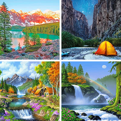 National Parks painting by numbers