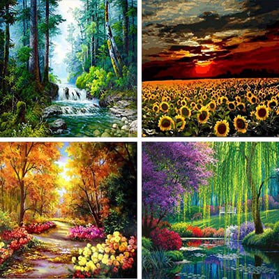 Nature Scenery painting by numbers