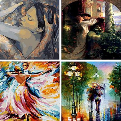 Romantic painting by numbers