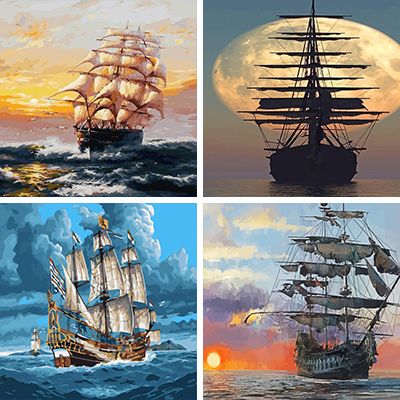Sail Ships painting by numbers