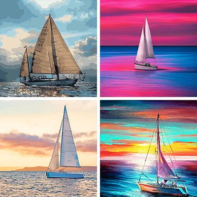 sailboats painting by numbers