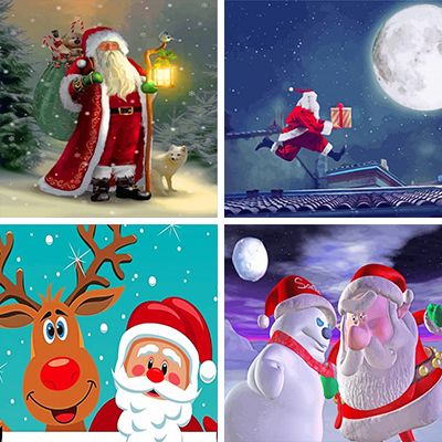 santa claus painting by numbers