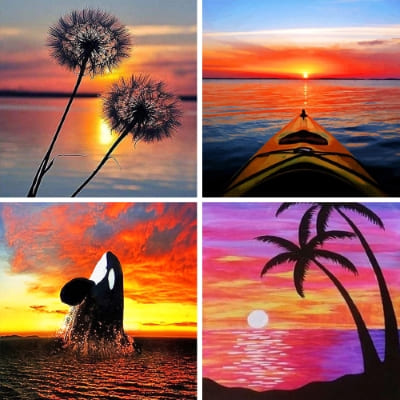 sunset painting by numbers