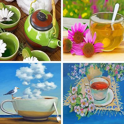 Tea painting by numbers