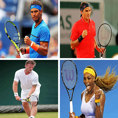 Tennis Players painting by numbers