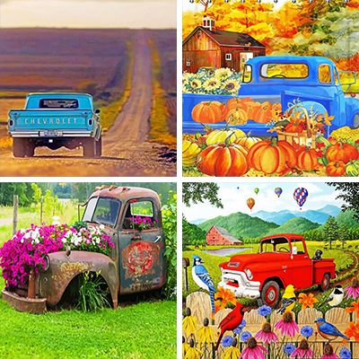 trucks painting by numbers