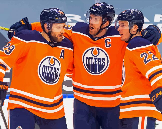Oilers Players Paint By Numbers