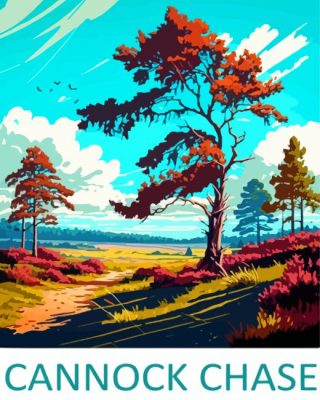 Cannock Chase Poster Paint By Numbers 