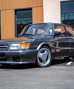 Red Saab 900 Turbo Car Paint By Numbers