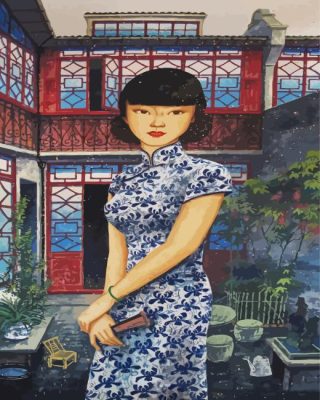 Beautiful Asian Lady Paint By Numbers 