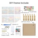 Mini Paint by Numbers Series 'Cities' DIY frame